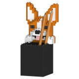 Jekca - Welsh Corgi Pencil Cup 01S - Lego - Scultura - Costruzione - 4D - Animali di Mattoncini - Toys