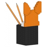 Jekca - Welsh Corgi Pencil Cup 01S - Lego - Sculpture - Construction - 4D - Brick Animals - Toys