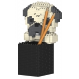 Jekca - Pug Pencil Cup 01S - Lego - Sculpture - Construction - 4D - Brick Animals - Toys