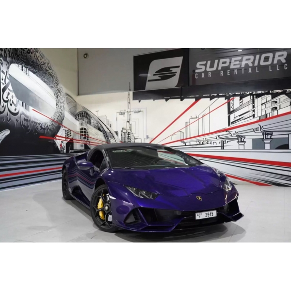 Superior Car Rental - Lamborghini Huracán EVO Spyder - Violet - Exclusive Luxury Rent