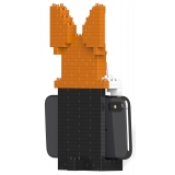 Jekca - Welsh Corgi Phone Stand 01S - Lego - Sculpture - Construction - 4D - Brick Animals - Toys