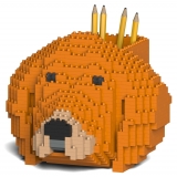 Jekca - Golden Retriever Pencil Cup 01S-M01 - Lego - Sculpture - Construction - 4D - Brick Animals - Toys