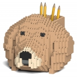 Jekca - Golden Retriever Pencil Cup 01S-M02 - Lego - Scultura - Costruzione - 4D - Animali di Mattoncini - Toys