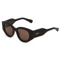 Chloé - Gayia Sunglasses in Acetate - Dark Havana Brown - Chloé Eyewear