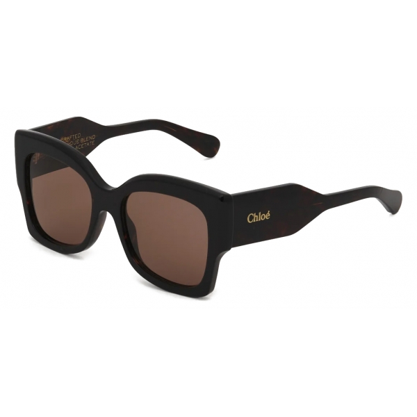 Chloé - Occhiali da Sole Gayia in Acetato - Havana Scuro Marrone - Chloé Eyewear