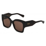 Chloé - Gayia Sunglasses in Acetate - Dark Havana Brown - Chloé Eyewear