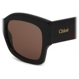 Chloé - Gayia Sunglasses in Acetate - Dark Havana Brown - Chloé Eyewear