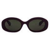 Chloé - Naomy Sunglasses in Acetate - Dark Burgundy Dark Green - Chloé Eyewear