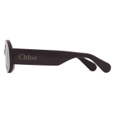 Chloé - Naomy Sunglasses in Acetate - Dark Burgundy Dark Green - Chloé Eyewear