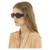 Chloé - Naomy Sunglasses in Acetate - Dark Burgundy Dark Green - Chloé Eyewear