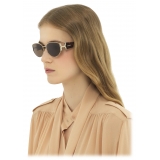 Chloé - Marcie Sunglasses in Metal - Dark Havana Light Brown - Chloé Eyewear