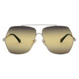 Chloé - Aly Sunglasses in Metal - Glossy Silver Black Yellow Grey - Chloé Eyewear