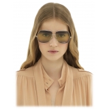 Chloé - Aly Sunglasses in Metal - Glossy Silver Black Yellow Grey - Chloé Eyewear