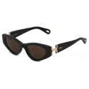 Chloé - Marcie Sunglasses in Acetate - Shiny Black Brown - Chloé Eyewear