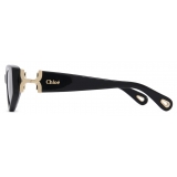 Chloé - Marcie Sunglasses in Acetate - Shiny Black Brown - Chloé Eyewear