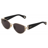 Chloé - Marcie Sunglasses in Metal - Gold Shiny Black Gray - Chloé Eyewear