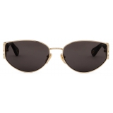 Chloé - Marcie Sunglasses in Metal - Gold Shiny Black Gray - Chloé Eyewear