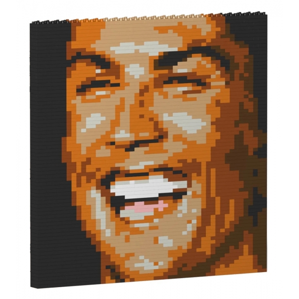 Jekca - Cristiano Ronaldo Brick Painting 02S - Lego - Sculpture - Construction - 4D - Brick Animals - Toys