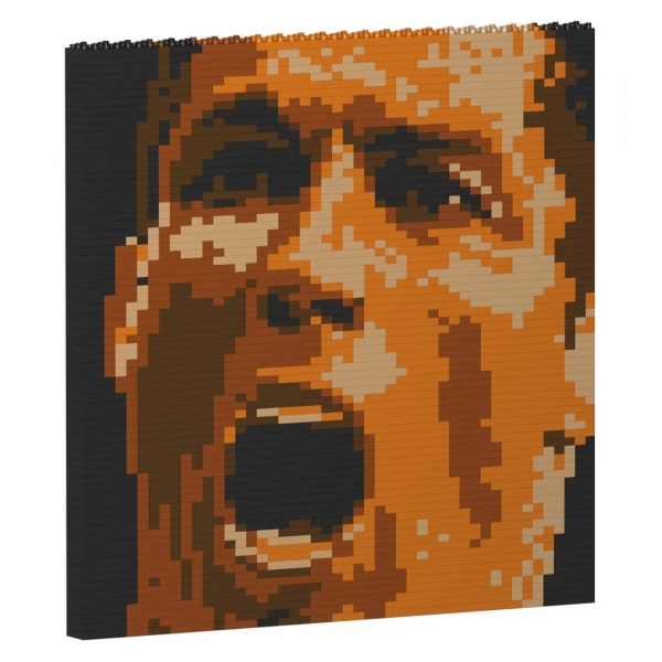 Jekca - Cristiano Ronaldo Brick Painting 03S - Lego - Sculpture - Construction - 4D - Brick Animals - Toys