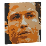 Jekca - Cristiano Ronaldo Brick Painting 04S - Lego - Sculpture - Construction - 4D - Brick Animals - Toys