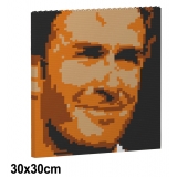 Jekca - David Beckham Brick Painting 03S - Lego - Sculpture - Construction - 4D - Brick Animals - Toys