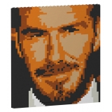 Jekca - David Beckham Brick Painting 04S - Lego - Sculpture - Construction - 4D - Brick Animals - Toys