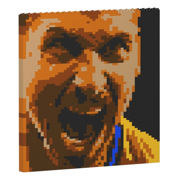 Jekca - Zlatan Ibrahimovic Brick Painting 03S - Lego - Sculpture - Construction - 4D - Brick Animals - Toys