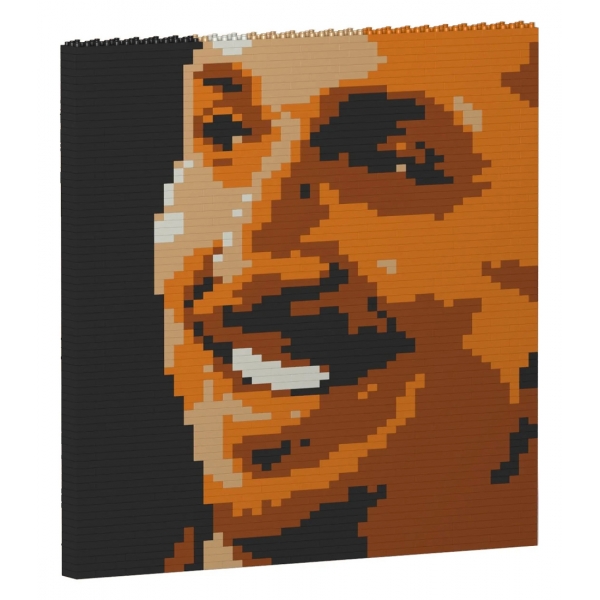 Jekca - Zlatan Ibrahimovic Brick Painting 04S - Lego - Sculpture - Construction - 4D - Brick Animals - Toys