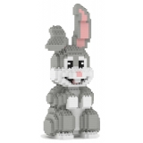 Jekca - Rabbit 03 - Lego - Scultura - Costruzione - 4D - Animali di Mattoncini - Toys