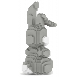 Jekca - Rabbit 03 - Lego - Sculpture - Construction - 4D - Brick Animals - Toys