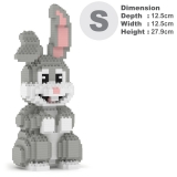 Jekca - Rabbit 03 - Lego - Sculpture - Construction - 4D - Brick Animals - Toys