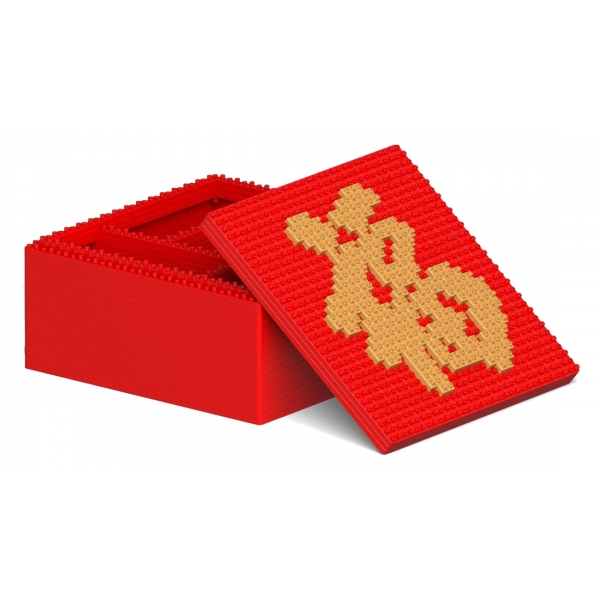 Jekca - Chinese Candy Box 01S - Lego - Scultura - Costruzione - 4D - Animali di Mattoncini - Toys