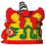 Jekca - Lion Dance Head 01 - Lego - Sculpture - Construction - 4D - Brick Animals - Toys