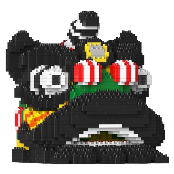 Jekca - Lion Dance Head 02 - Lego - Sculpture - Construction - 4D - Brick Animals - Toys