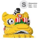 Jekca - Lion Dance Head 03 - Lego - Sculpture - Construction - 4D - Brick Animals - Toys