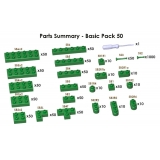 Jekca - Sculptor Basic Pack 50 - Green 347 - Lego - Sculpture - Construction - 4D - Brick Animals - Toys