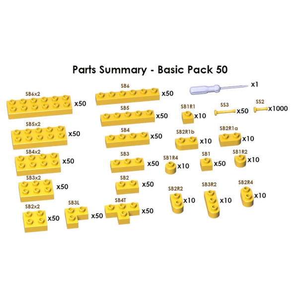 Jekca - Sculptor Basic Pack 50 - Amber 136 - Lego - Scultura - Costruzione - 4D - Animali di Mattoncini - Toys