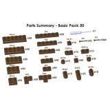 Jekca - Sculptor Basic Pack 50 - Brown - Lego - Sculpture - Construction - 4D - Brick Animals - Toys