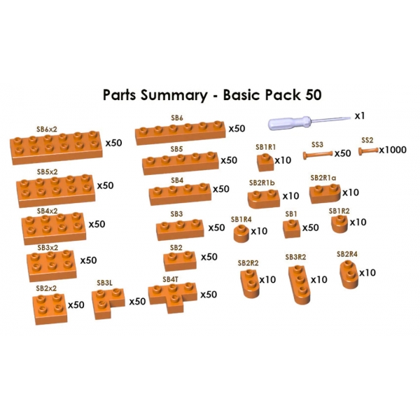 Jekca - Sculptor Basic Pack 50 - Reddish Brown - Lego - Scultura - Costruzione - 4D - Animali di Mattoncini - Toys