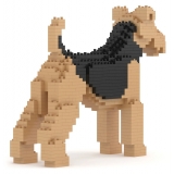 Jekca - Airedale Terrier 01 - Lego - Sculpture - Construction - 4D - Brick Animals - Toys