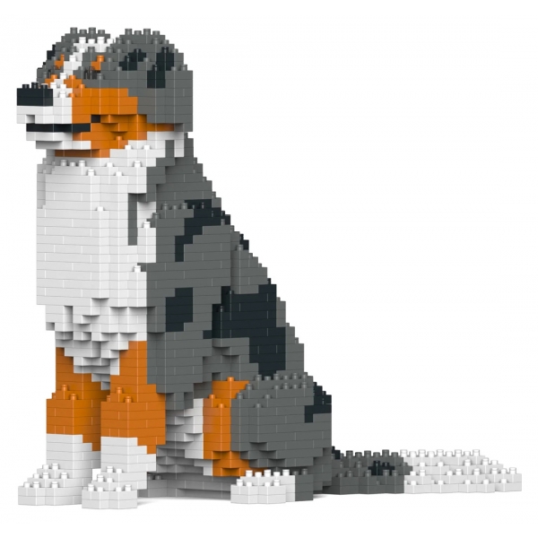 Jekca - Australian Shepherd 01-M01B - Lego - Sculpture - Construction - 4D - Brick Animals - Toys