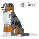 Jekca - Australian Shepherd 01-M01B - Lego - Sculpture - Construction - 4D - Brick Animals - Toys