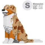 Jekca - Australian Shepherd 01-M02 - Lego - Sculpture - Construction - 4D - Brick Animals - Toys