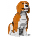 Jekca - Beagle 02 - Lego - Sculpture - Construction - 4D - Brick Animals - Toys