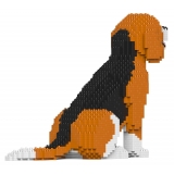 Jekca - Beagle 02 - Lego - Sculpture - Construction - 4D - Brick Animals - Toys