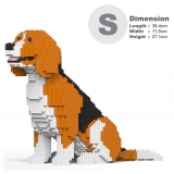 Jekca - Beagle 02 - Lego - Scultura - Costruzione - 4D - Animali di Mattoncini - Toys