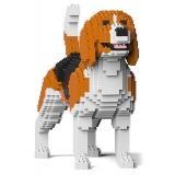 Jekca - Beagle 03 - Lego - Sculpture - Construction - 4D - Brick Animals - Toys