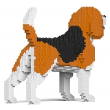 Jekca - Beagle 03 - Lego - Sculpture - Construction - 4D - Brick Animals - Toys