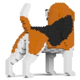 Jekca - Beagle 04 - Lego - Sculpture - Construction - 4D - Brick Animals - Toys