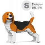 Jekca - Beagle 04 - Lego - Scultura - Costruzione - 4D - Animali di Mattoncini - Toys